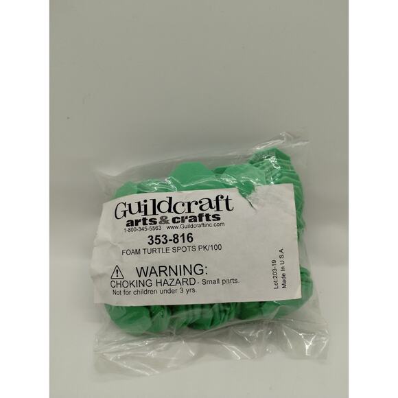 Guildcraft Arts and Crafts - Foam Turtle Spots - 100 Count - Picture 1 of 3